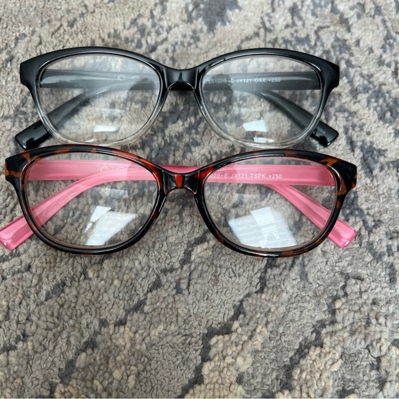 2 Pairs +250 Jessica Simpson Reading Glasses 2.5 - Picture 2 of 5